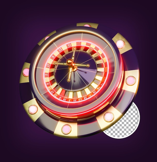 PSD dark roulette, chip casino poker composition 3d render, designelement,