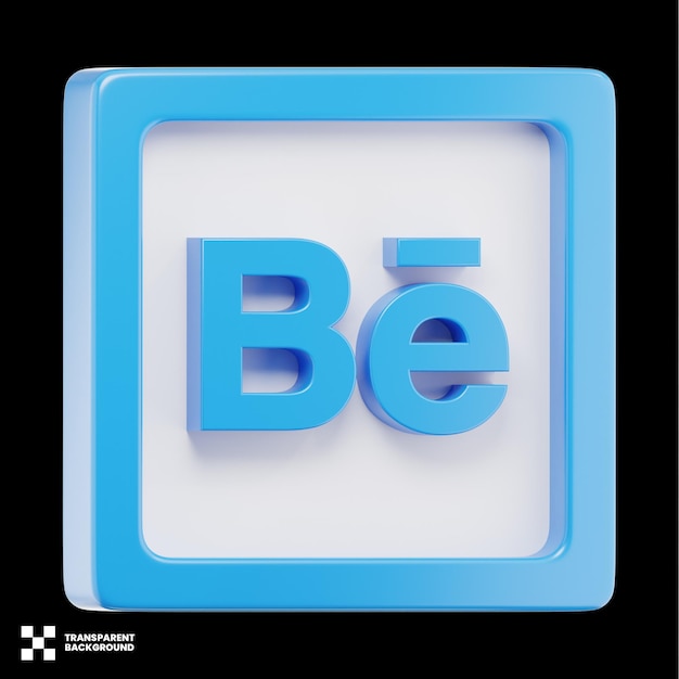 PSD das behance social media icon 3d