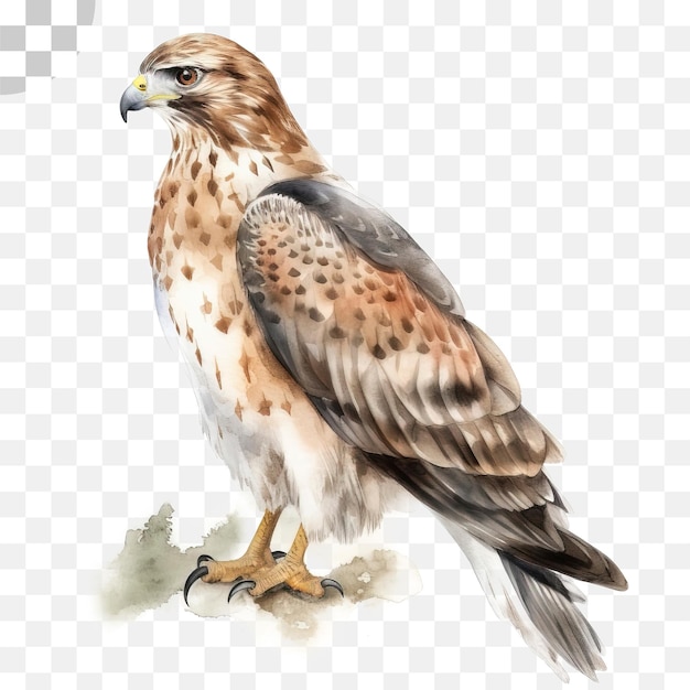 PSD das falken-aquarellgemälde - greifvogel png herunterladen