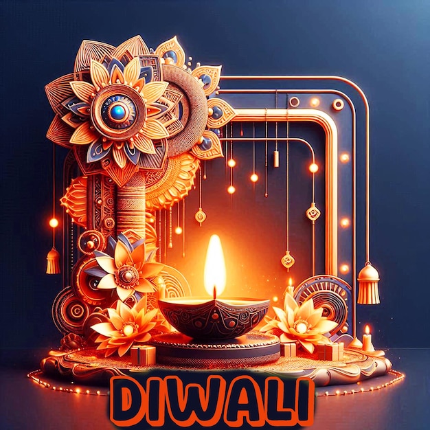 PSD das indische lichtfest diwali