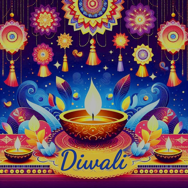 PSD das indische lichtfest diwali