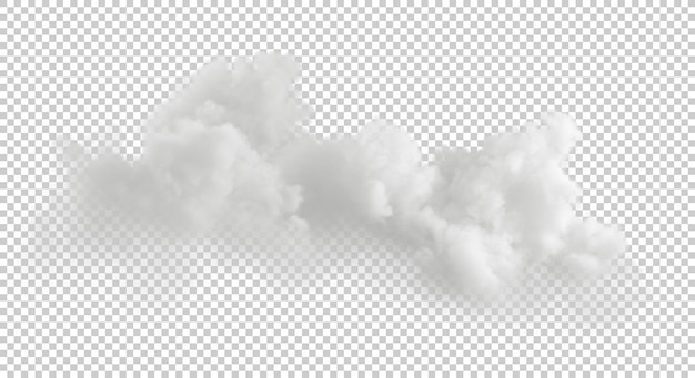 Découpe propre nuage blanc arrière-plans transparents effet spécial illustration 3d