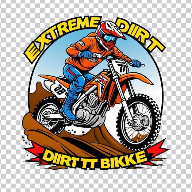 Desenho de camiseta de motociclista de desenho animado vetorial de motocicleta extrema 1