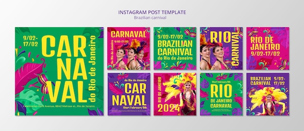 PSD desenho de modelo de carnaval brasileiro