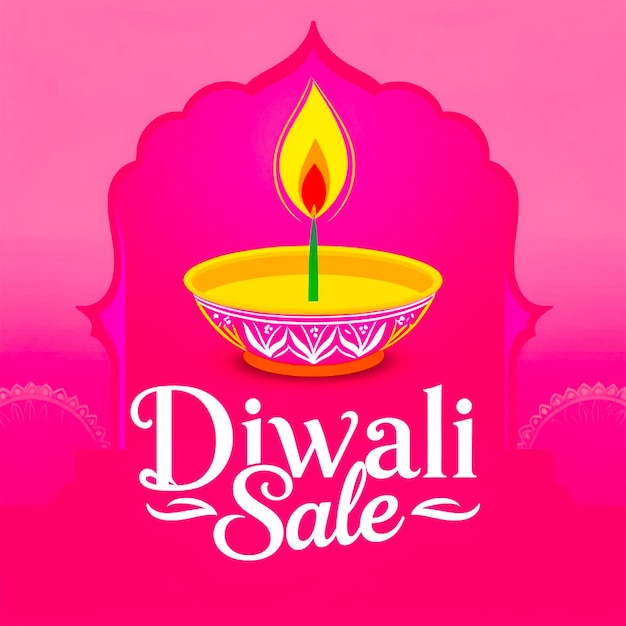 Design d'affiche de vente de Diwali