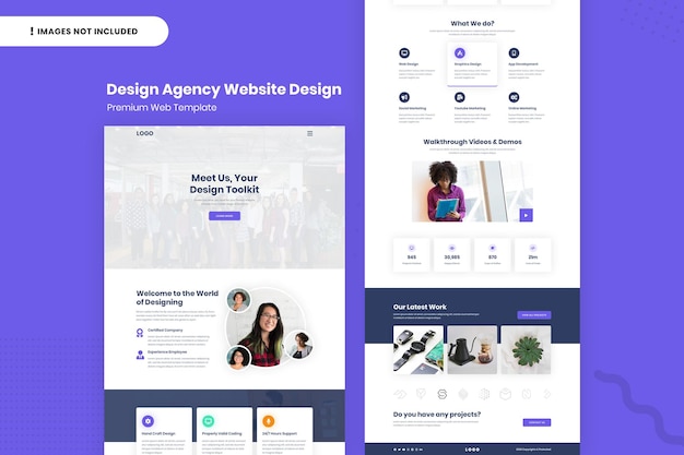 Design Agency Website Seite Designvorlage