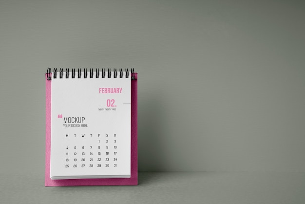 Design de maquete de calendário de mesa