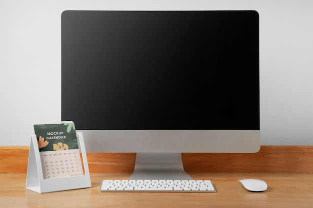 Design de maquete de calendário de mesa