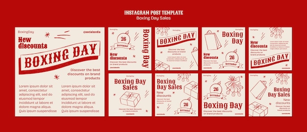 Design der Boxing-Day-Verkaufsvorlage