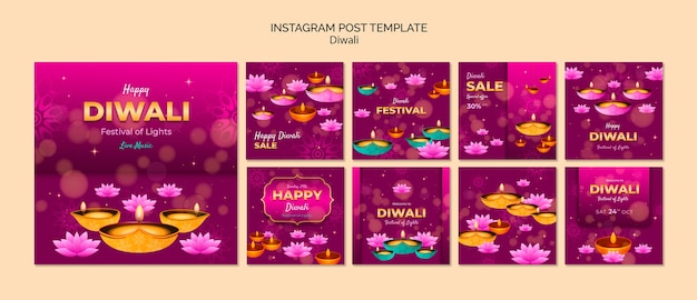 PSD design der diwali-vorlage mit gradient