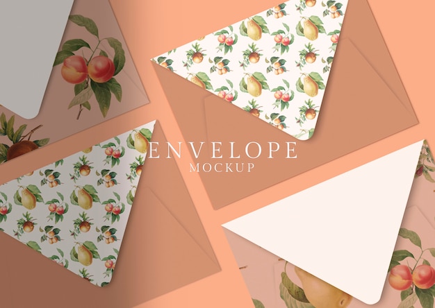 PSD design enveloppe florale