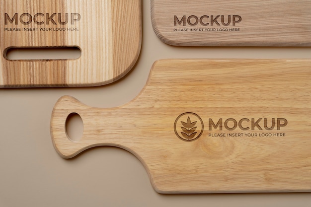 Design mock-up tagliere in legno