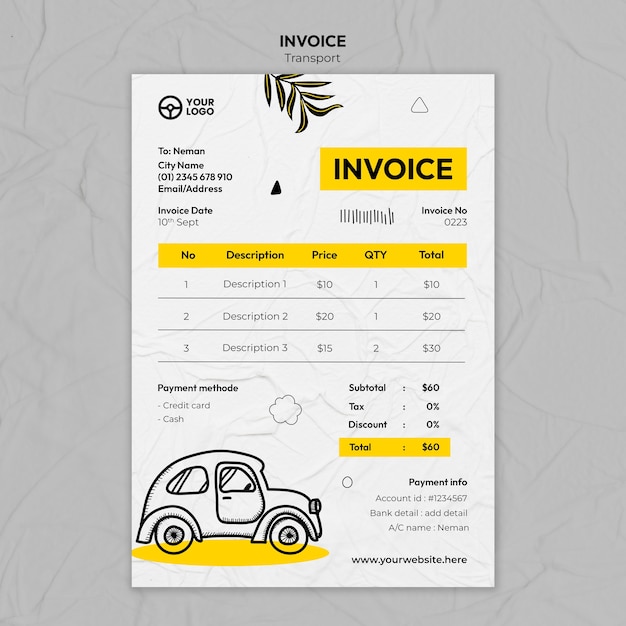 Design von Transportvorlagen