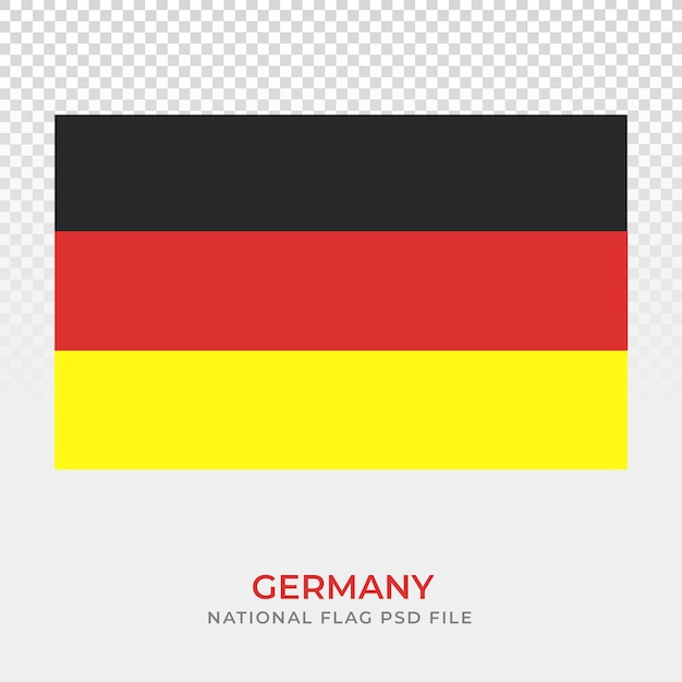 PSD designillustration der deutschen nationalflagge