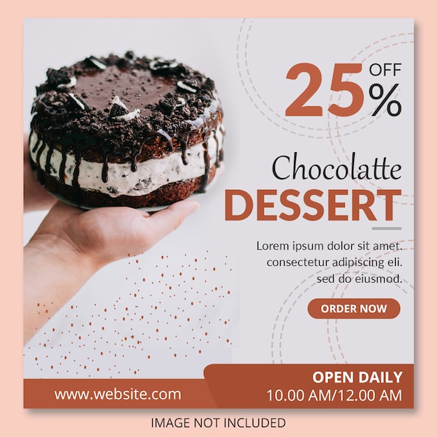 Dessert Rabatt Banner Vorlage