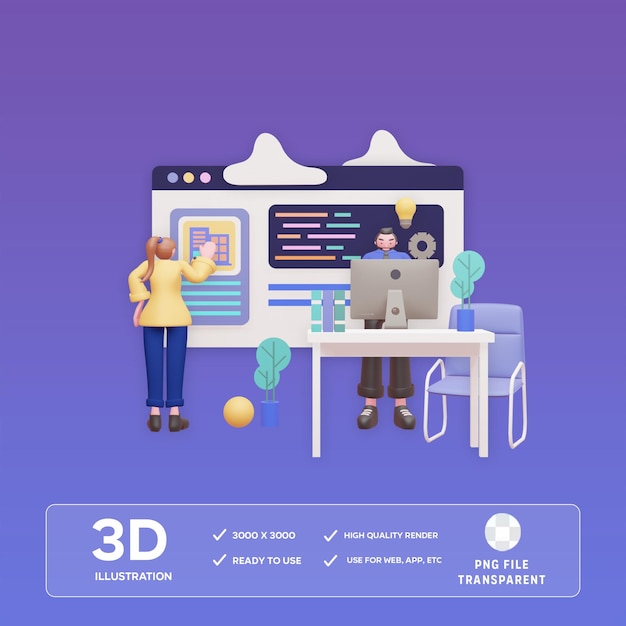 PSD développement de produits psd illustration 3d