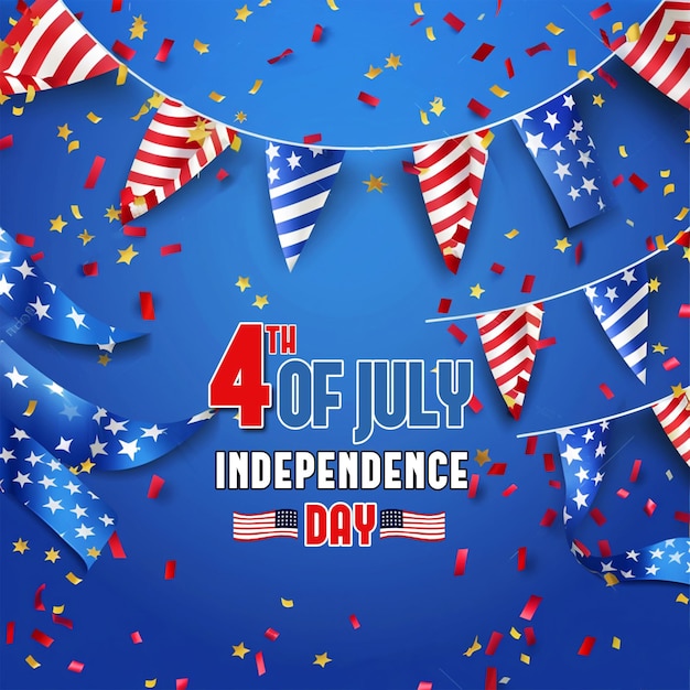 PSD dia da independência dos estados unidos de 4 de julho celebrações de fundo