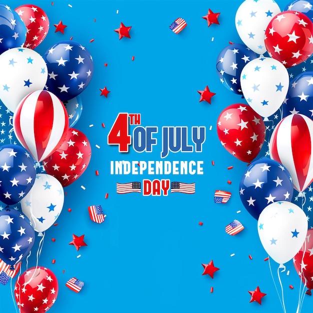 PSD dia da independência dos estados unidos de 4 de julho celebrações de fundo