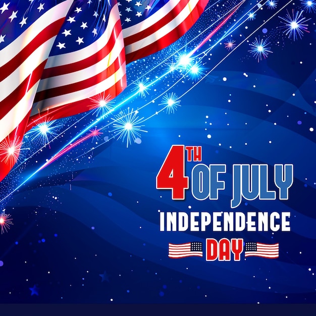 PSD dia da independência dos estados unidos de 4 de julho celebrações de fundo