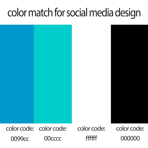 PSD un diagramme coloré qui dit couleur pour les médias sociaux