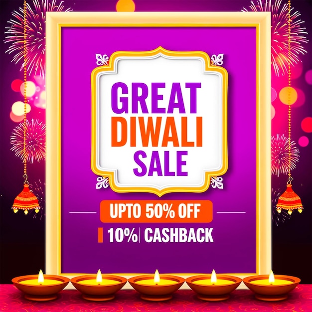 Disegno di poster per la vendita di Diwali