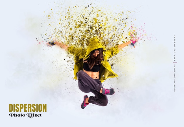 Dispersion Fotoeffekt Vorlage Mockup