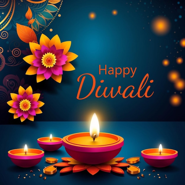 Diwali-Hintergrunddesign-Bannervorlage