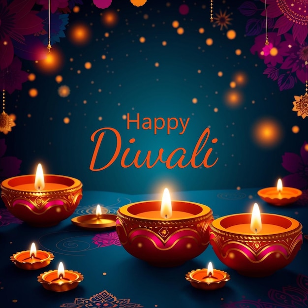 PSD diwali-hintergrunddesign-bannervorlage