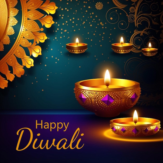 Diwali-Hintergrunddesign-Bannervorlage