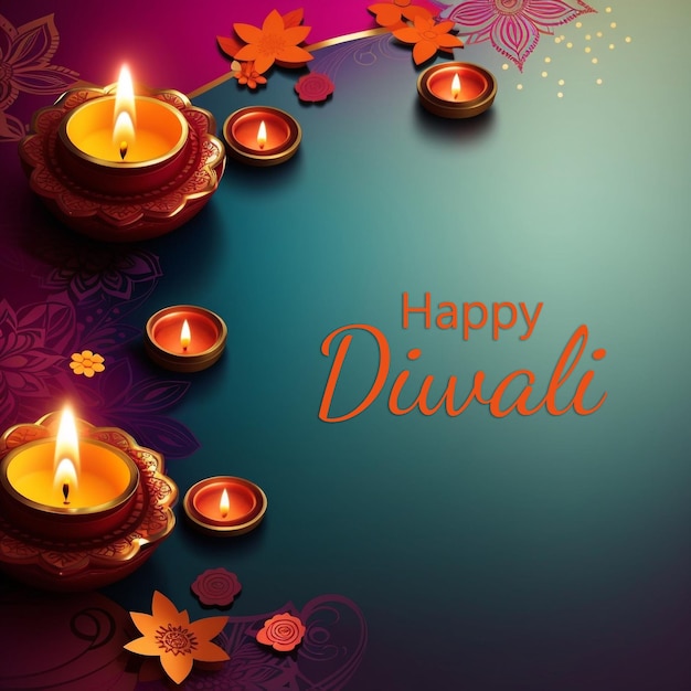 PSD diwali-hintergrunddesign-bannervorlage