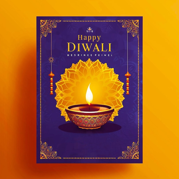 PSD diwali-poster und -karte