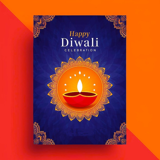 PSD diwali-poster und -karte