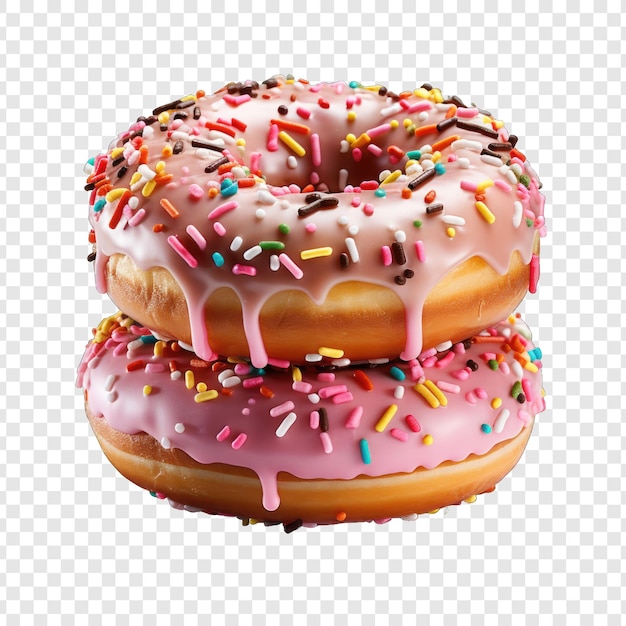 Donut isolato stile png con sfondo bianco generativo IA