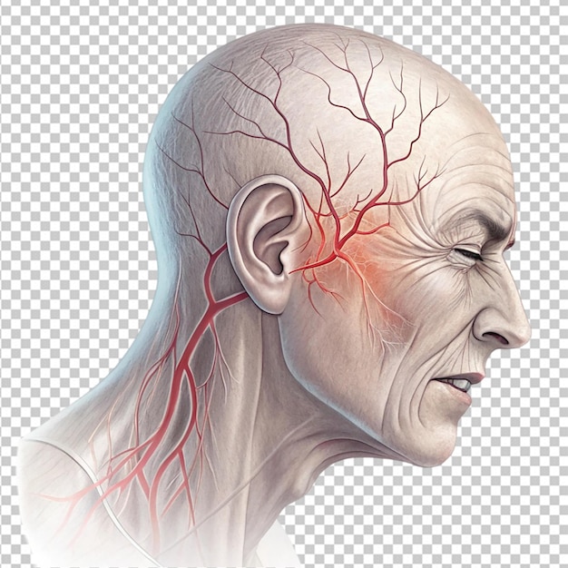 PSD dor médica anatomia da cabeça azul raio-x vermelho medicina cerebral dor de cabeça