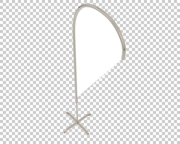 PSD drapeau de plume sur fond transparent illustration de rendu 3d