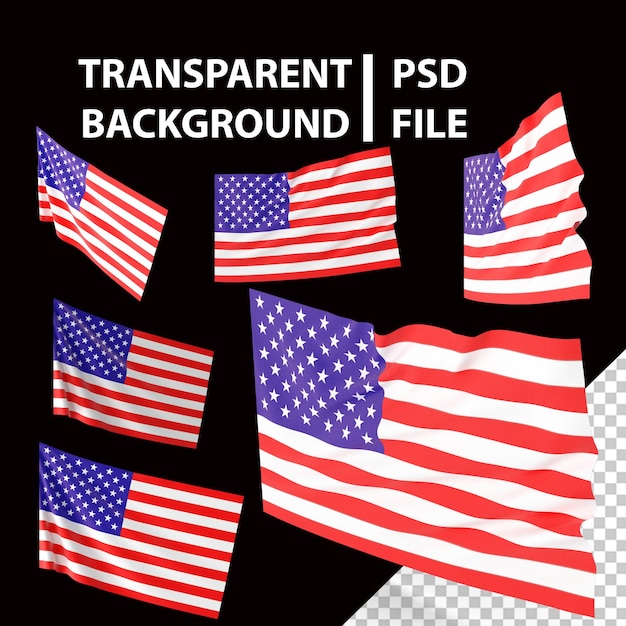 PSD drapeau usa png