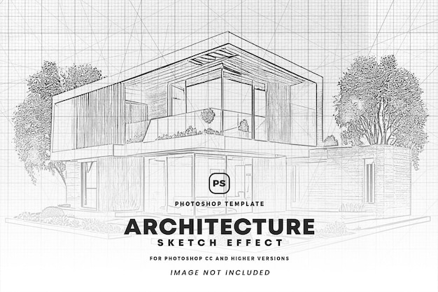 PSD effet de croquis d'architecture