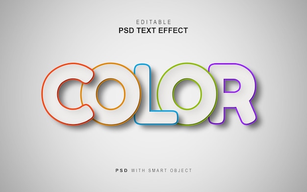 Effet de texte 3d Couleurs modifiables