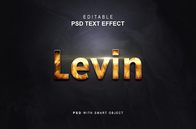 Effet de texte 3d créatif Levin