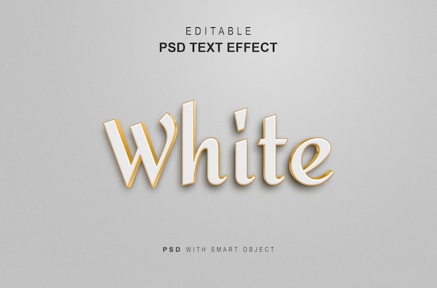 Effet de texte blanc 3d