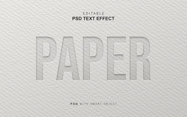 Effet de texte blanc papier