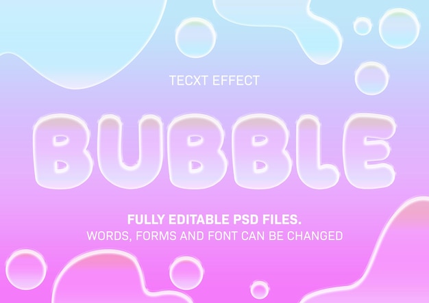 PSD effet de texte en bulle