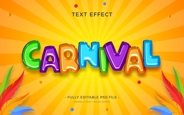 Effet de texte de carnaval