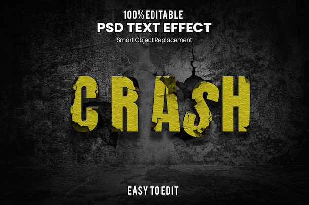 Effet de texte de crash