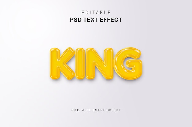 Effet de texte créatif 3d king