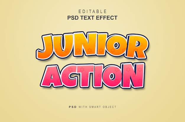 Effet de texte Creative 3d Junior Action