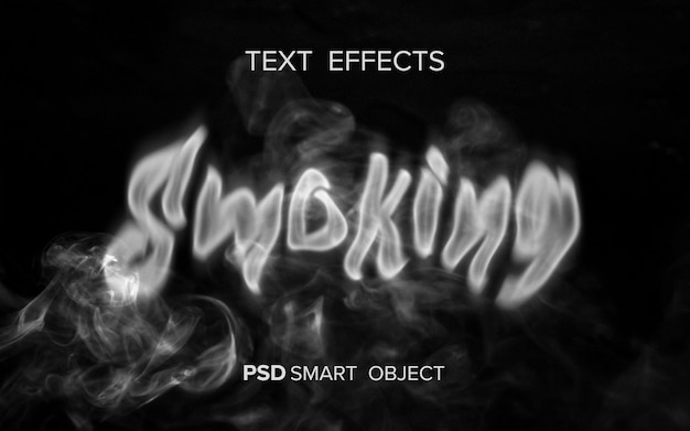 Effet de texte de fumée créatif