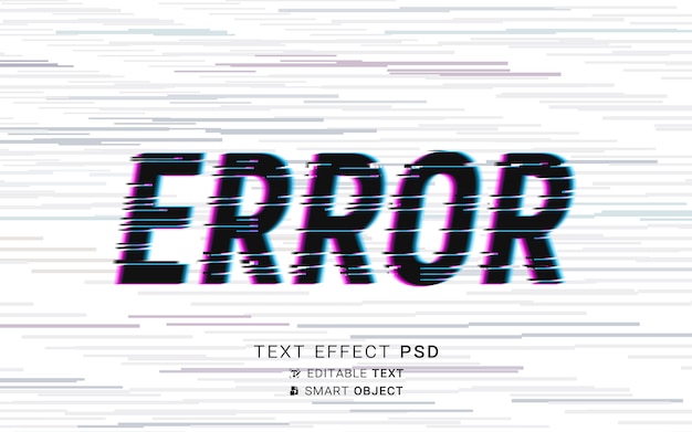 Effet de texte glitch futuriste