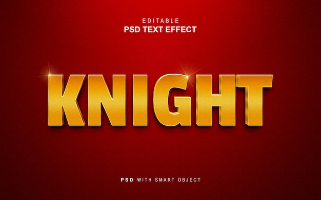 Effet de texte Golden Knight