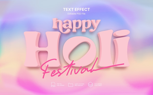 PSD effet de texte holi